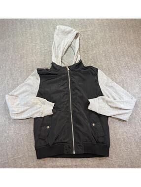 Ashley By 26 International Women’s Jacket-Large/Black+Gray/Bomber/Full Zip